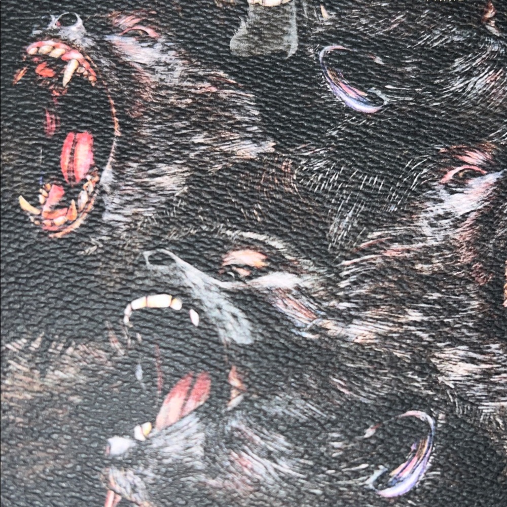 Givenchy Coated Canvas All Over Monkey Brother Large Zip Pouch - Picture 3 of 10